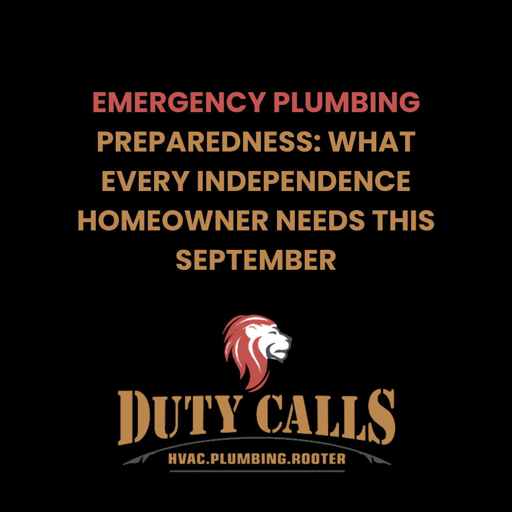emergency plumbing Independence MO